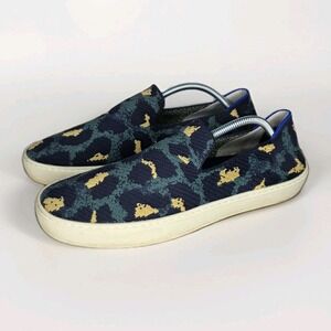 Rothy's Blue Leopard - Women's Slip On Shoes Size 10 Casual